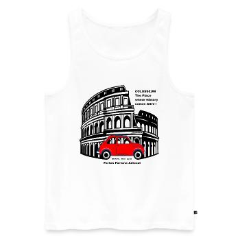 Colosseum Italien Rom Shirt T Shirt Design Basic - Männer Premium Bio Tank Top - Weiß - Vorne - AI Model Male 178 light (178cm)
