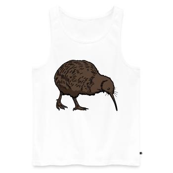 Kiwi Vogel - Männer Premium Bio Tank Top - Weiß - Vorne - Michal (187cm)