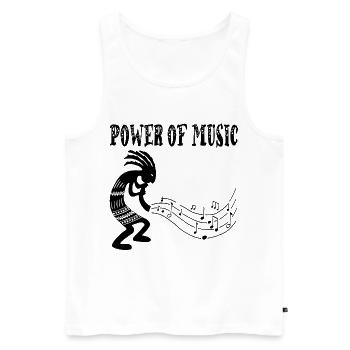 Black Tribal Musician - Men's Premium Organic Tank Top - white - Front - AI Model Male 178 light (178cm)