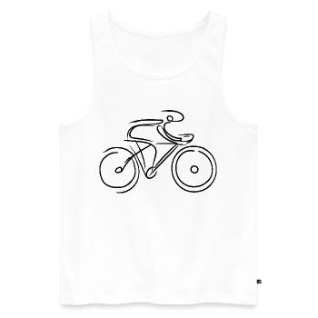 Road Bike Graphic - Men's Premium Organic Tank Top - white - Front - Michal (187cm)