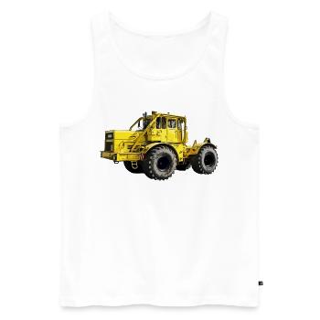 Yellow Power Machine K700 Tracteur - Débardeur bio Premium Homme - blanc - Devant - Michal (187cm)