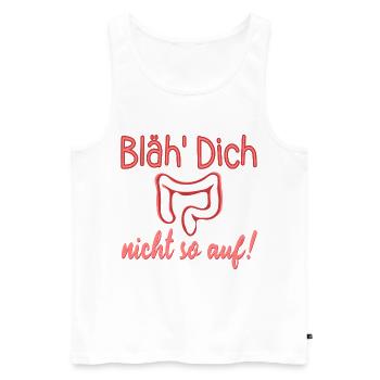 AUFGEBLÄHT - DARM REIZDARM - Männer Premium Bio Tank Top - Weiß - Vorne - AI Model Male 178 light (178cm)