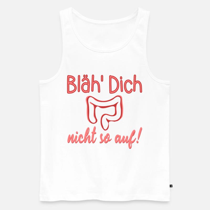 AUFGEBLÄHT - DARM REIZDARM - Männer Premium Bio Tank Top - Weiß
