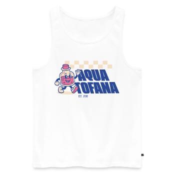 Aqua Tofana – Cute Retro Feminism - Männer Premium Bio Tank Top - Weiß - Vorne - AI Model Male 178 light (178cm)