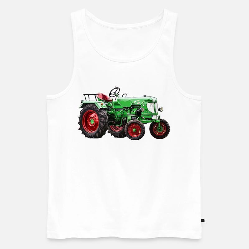 Schlepper ADN - Männer Premium Bio Tank Top - Weiß