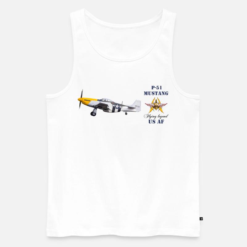 P-51 - Männer Premium Bio Tank Top - Weiß
