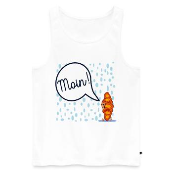 HAMBURG MOIN FRANZBRÖTCHEN - Männer Premium Bio Tank Top - Weiß - Vorne - Michal (187cm)