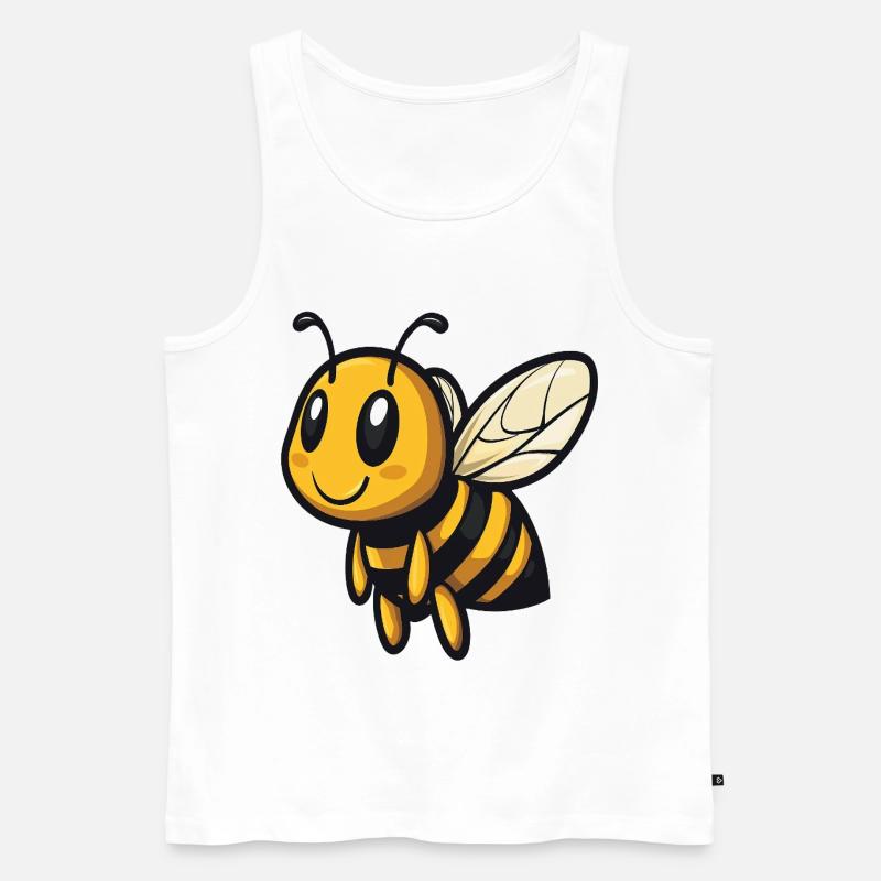 süße fleißige Honigbiene :) - Männer Premium Bio Tank Top - Weiß