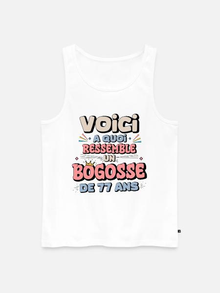 77th Birthday Humor - Men's Premium Organic Tank Top - white