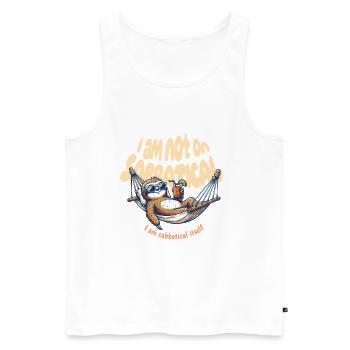 i am sabbatical - Männer Premium Bio Tank Top - Weiß - Vorne - Michal (187cm)