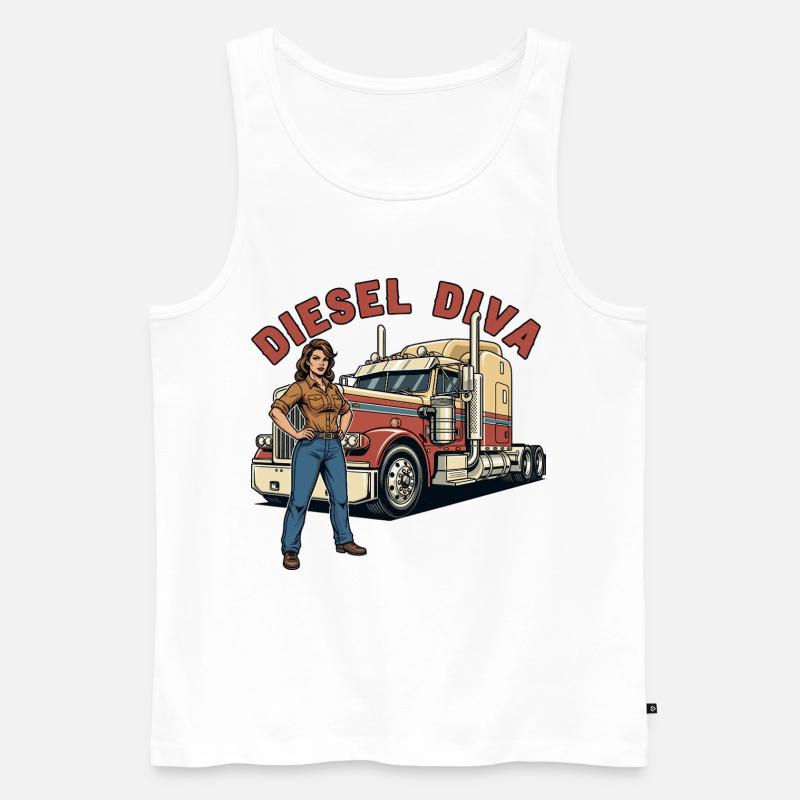 Diesel Diva - Männer Premium Bio Tank Top - Weiß