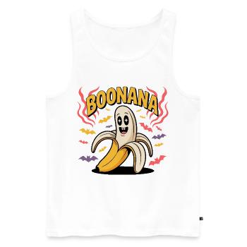 Boonana Geist Banane Kostüm - Männer Premium Bio Tank Top - Weiß - Vorne - AI Model Male 178 light (178cm)