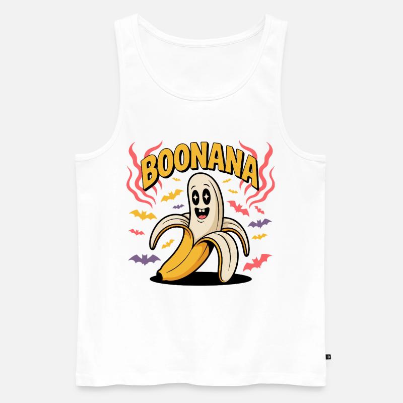 Boonana Geist Banane Kostüm - Männer Premium Bio Tank Top - Weiß