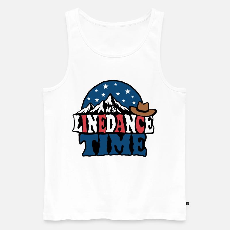 It's linedance time, Linedancing, Country Fan - Männer Premium Bio Tank Top - Weiß