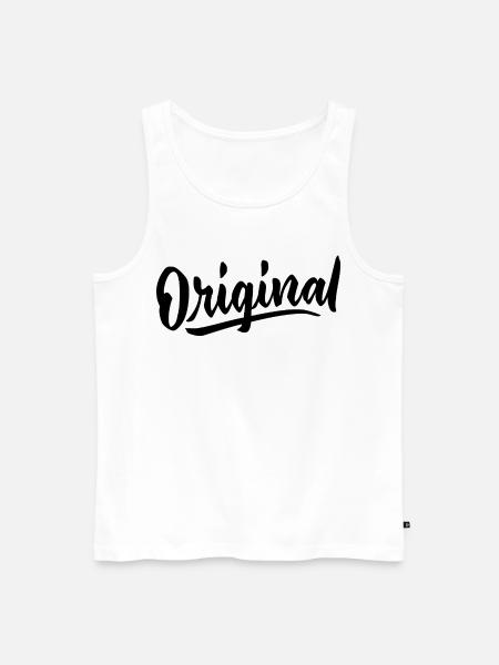 Original - Men's Premium Organic Tank Top - white