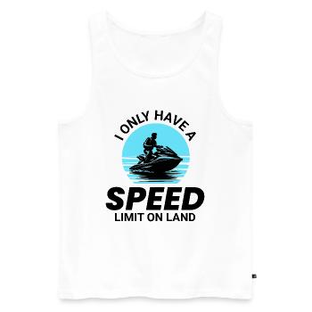 Jetski-Liebhaber Wassersport - Männer Premium Bio Tank Top - Weiß - Vorne - AI Model Male 178 light (178cm)