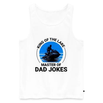 Funny Jet Ski Dad Joke Summer  - Men's Premium Organic Tank Top - white - Front - Michal (187cm)
