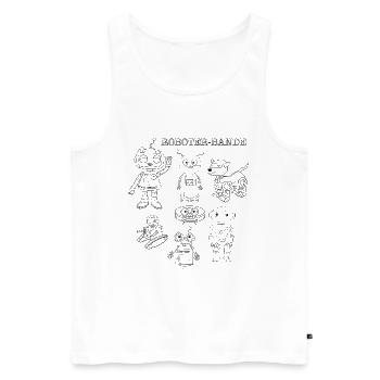 More robots, more fun - Men's Premium Organic Tank Top - white - Front - AI Model Male 178 light (178cm)
