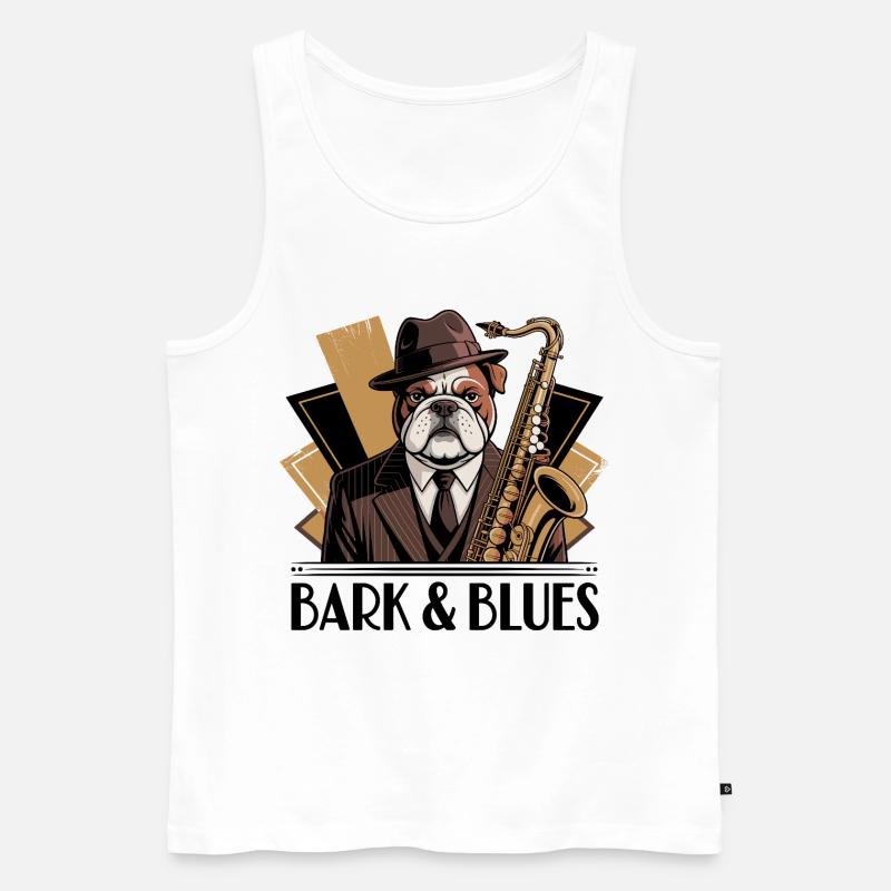 Bark und Blues - Männer Premium Bio Tank Top - Weiß