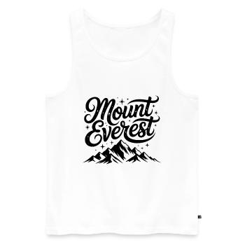 Mount Everest - Souvenir Design - Men's Premium Organic Tank Top - white - Front - AI Model Male 178 light (178cm)