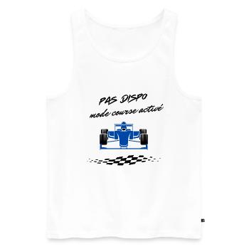 Motorsport-Design - Männer Premium Bio Tank Top - Weiß - Vorne - AI Model Male 178 light (178cm)