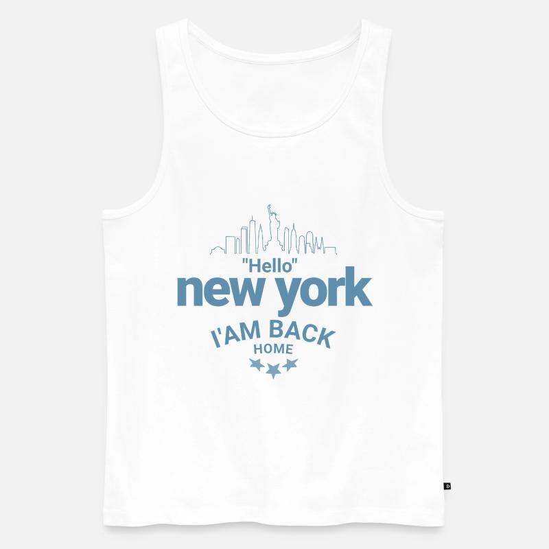 New York Back Home Design - Männer Premium Bio Tank Top - Weiß