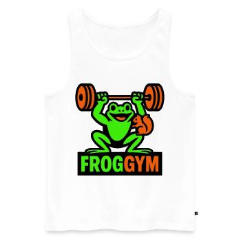 Frog Gym  - Männer Premium Bio Tank Top - Weiß - Vorne - Michal (187cm)