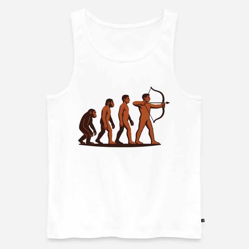 Evolution Bogenschießen Bogen Ziel Bogenschütze - Männer Premium Bio Tank Top - Weiß