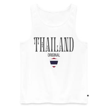 Originaire de Thaïlande, né en Thaïlande - Débardeur bio Premium Homme - blanc - Devant - Michal (187cm)