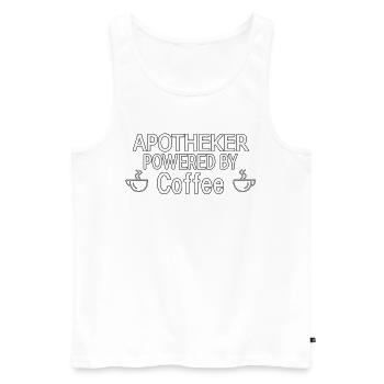 Apotheker Powered By Coffee - Männer Premium Bio Tank Top - Weiß - Vorne - Michal (187cm)