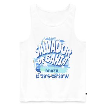 Salvador de Bahia Brazil - Men's Premium Organic Tank Top - white - Front - Michal (187cm)