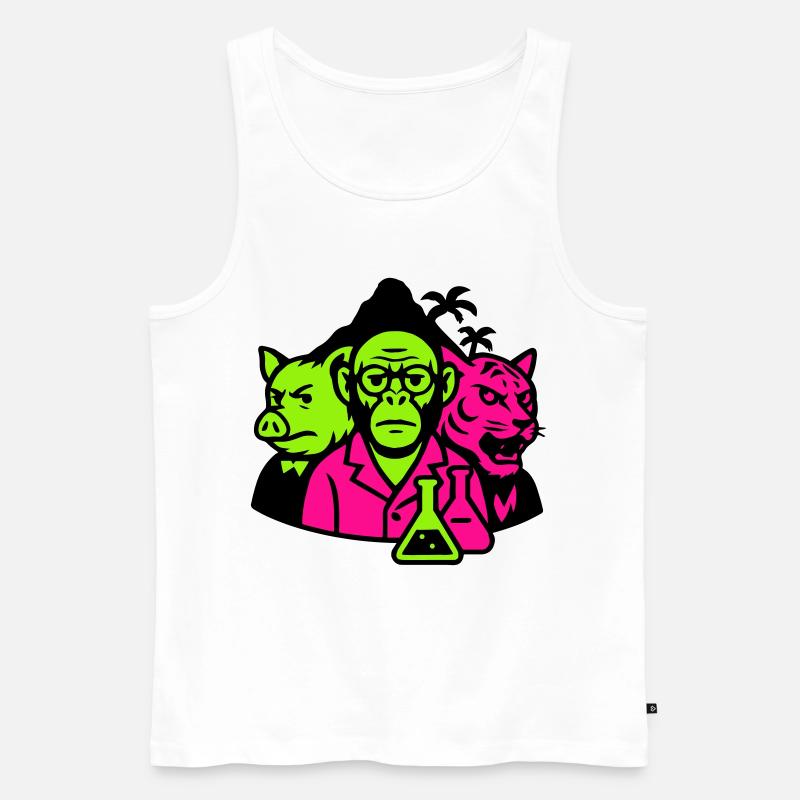 Strange Island - Männer Premium Bio Tank Top - Weiß