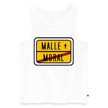 Malle statt Moral – Lustiges Party Design - Männer Premium Bio Tank Top - Weiß - Vorne - Michal (187cm)