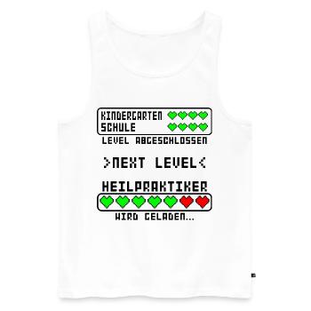 Aspiring naturopath in training Start - Men's Premium Organic Tank Top - white - Front - Michal (187cm)