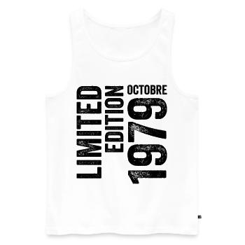 1979  - Männer Premium Bio Tank Top - Weiß - Vorne - Michal (187cm)