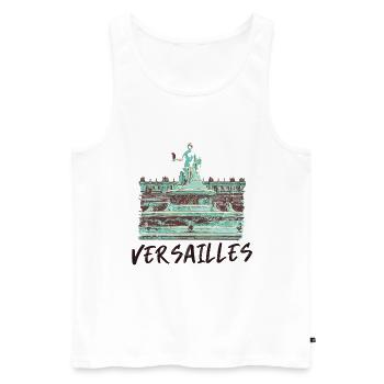 Berühmter Barockbrunnen von Versailles - Männer Premium Bio Tank Top - Weiß - Vorne - AI Model Male 178 light (178cm)