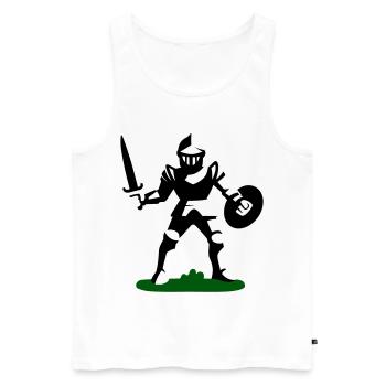 Ritter Spielzeug - Männer Premium Bio Tank Top - Weiß - Vorne - AI Model Male 178 light (178cm)