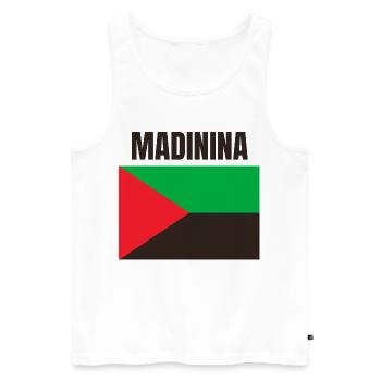 T-shirt Madinina drapeau Martinique - Débardeur bio Premium Homme - blanc - Devant - AI Model Male 178 light (178cm)