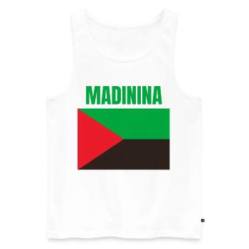 T-shirt Madinina drapeau Martinique - Débardeur bio Premium Homme - blanc - Devant - AI Model Male 178 light (178cm)