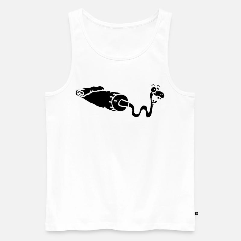 Gouache oder schwarze Schlange? - Männer Premium Bio Tank Top - Weiß