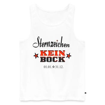 Sternchen Kein Bock Jahreskalender - Männer Premium Bio Tank Top - Weiß - Vorne - AI Model Male 178 light (178cm)