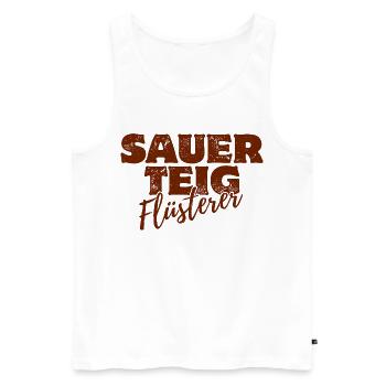 Sauerteig Flüsterer - Männer Premium Bio Tank Top - Weiß - Vorne - Michal (187cm)