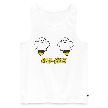 Boo-Bees Ghosts Bees Haloween - Men's Premium Organic Tank Top - white - Front - AI Model Male 178 light (178cm)