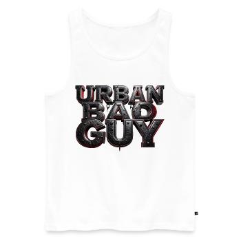 Méchant Fétichisme urbain - Débardeur bio Premium Homme - blanc - Devant - AI Model Male 178 light (178cm)