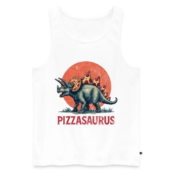 Pizzasaure - Débardeur bio Premium Homme - blanc - Devant - Michal (187cm)