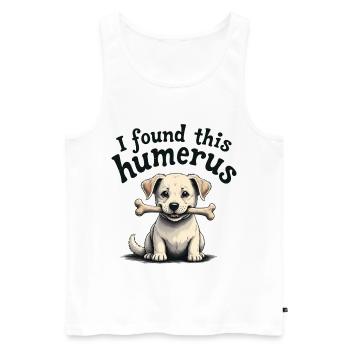 Ich habe diesen Humerus gefunden - Männer Premium Bio Tank Top - Weiß - Vorne - AI Model Male 178 light (178cm)