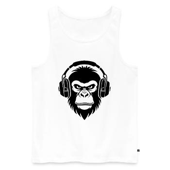 Midnight Club Groove Monkey Head Design Chemise - Débardeur bio Premium Homme - blanc - Devant - AI Model Male 178 light (178cm)