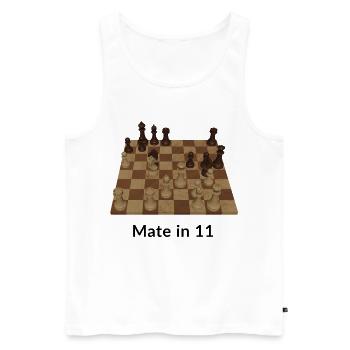 Matt in 11 Zügen - Männer Premium Bio Tank Top - Weiß - Vorne - Michal (187cm)