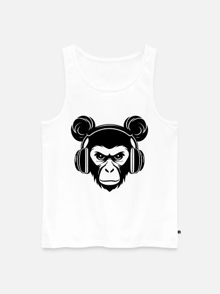Affenkopf Board Crew Rhythm Skatepark Urban Shirt - Männer Premium Bio Tank Top - Weiß