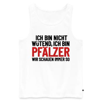 I'm not angry - I'm Palatine - Men's Premium Organic Tank Top - white - Front - AI Model Male 178 light (178cm)